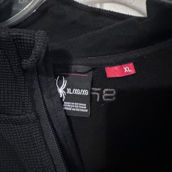 SPYDER Long Sleeve Zip Up Zipper Black Pullover Size XL Extra Large - Picture 2 of 7
